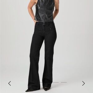 Paige Leenah Slim Wide Leg Jean in Faded Darkness - Womens 29